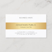 エレガント金ゴールドルックモダンミニマルプロフェッショナル 名刺 (正面)