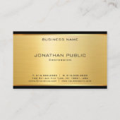 エレガント金ゴールドルッモダンクラグジュアリーグラマーテンプレート 名刺 (裏面)