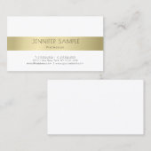 エレガント金ゴールドルッモダンク平お洒落プロフェッショナル 名刺 (正面/裏面)