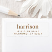 エレガント金ゴールドレタリング差出人住所 ラベル (インサイチュ)