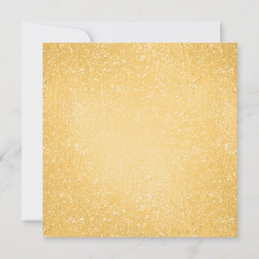 エレガント金ゴールドレッドグリッタークリスマス 招待状 (裏面)