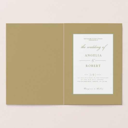 エレガント金ゴールドレン結婚グ実在ズ 箔カード (内部)