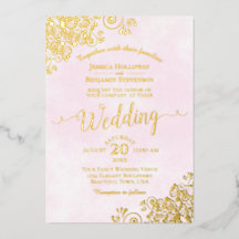 エレガント金ゴールドレー淡い色のスオンファンシーピ結婚ンク