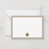 エレガント金ゴールドロゴBusiness Note Card ノートカード (裏面)