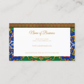 エレガント金ゴールドロシアのスクリプト付き装飾デザイン 名刺 (裏面)