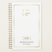 エレガント金ゴールドロ企業のゴカスタムBusiness 2025 プランナー手帳 (正面)