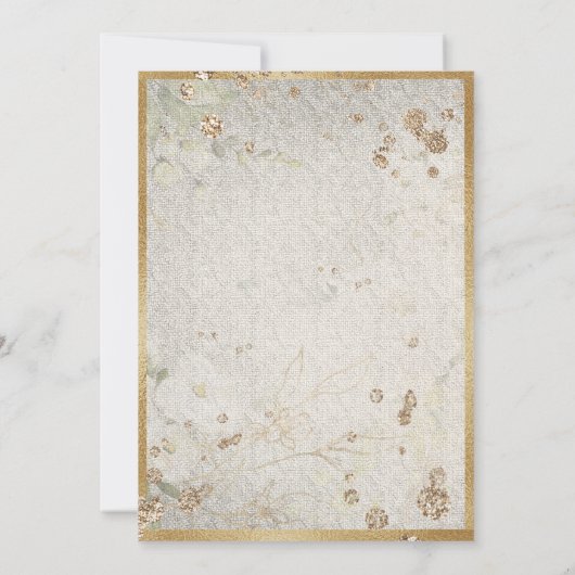 エレガント金ゴールドヴィンテージウェディング招待状 招待状 (裏面)