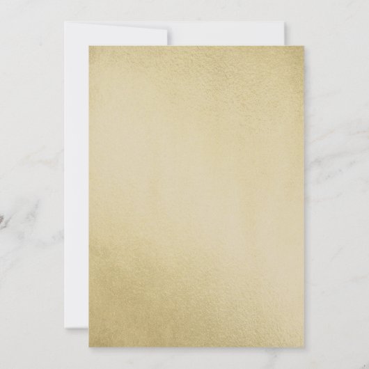 エレガント金ゴールドヴィンテージフローラ16誕生日 招待状 (裏面)