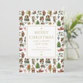 エレガント金ゴールドヴィンテージレトロ シーズンカード (スタンド正面)