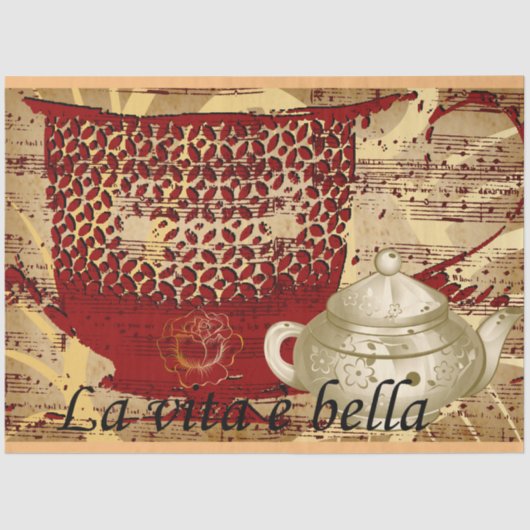 エレガント金ゴールドヴィンテージ休暇 薄葉紙 (正面)