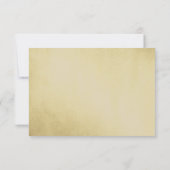 エレガント金ゴールドヴィンテージ結婚フローラ詳細 招待状 (裏面)