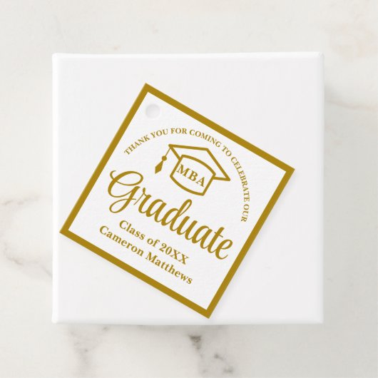 エレガント金ゴールド事業学校卒業党 フェイバータグ (インサイチュ)