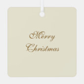 エレガント金ゴールド付きクリスマスホワイトポインセチア メタルオーナメント (裏面)