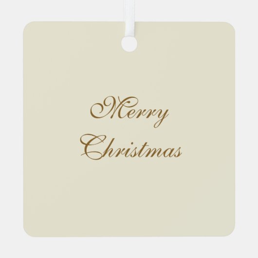 エレガント金ゴールド付きクリスマスホワイトポインセチア メタルオーナメント (裏面)