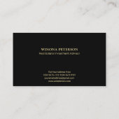 エレガント金ゴールド付きハウスアロー実在ロゴ 名刺 (裏面)