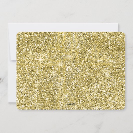 エレガント金ゴールド企業のクリスマスカード シーズンカード (裏面)