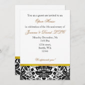 エレガント金ゴールド企業のパーティの招待状 招待状 (正面/裏面)