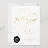 エレガント金ゴールド企業のロゴ非写真 シーズンカード (正面)