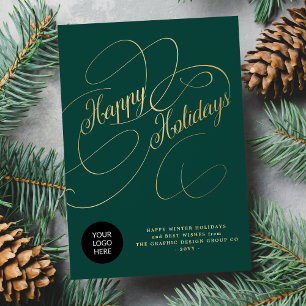 エレガント金ゴールド企業のロゴ非写真 シーズンカード