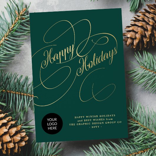 エレガント金ゴールド企業のロゴ非写真 シーズンカード