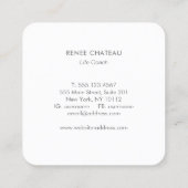 エレガント金ゴールド円のMotifロゴ スクエア名刺 (裏面)