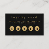 エレガント金ゴールド円ネイリストロイヤリティ コーリングカード (裏面)