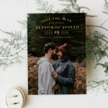 エレガント金ゴールド写真の保存日付