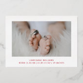 エレガント金ゴールド写真メリーリトルクリスマス 箔シーズンカード (裏面)