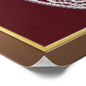 エレガント金ゴールド写真付き木縁どカスタム枠 ポスター (角)