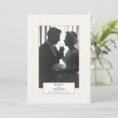 エレガント金ゴールド写真50周年結婚パーティー 招待状 (スタンド正面)