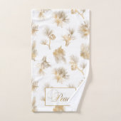 エレガント金ゴールド刻印 バスタオルセット (ハンドタオル)