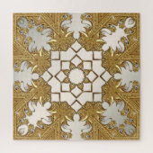 エレガント金ゴールド加飾フローラジグソーパズル ジグソーパズル (縦)