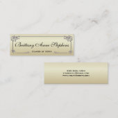 エレガント金ゴールド卒業名カードの挿入 コーリングカード (正面/裏面)