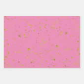 エレガント金ゴールド印刷のスプラッシュとストリークパターン ラッピングペーパーシート (正面)