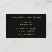 エレガント金ゴールド及びエメラルドデザイン日本のスタイル 名刺 (裏面)