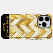 エレガント金ゴールド及びクリーム幾何学模様デザイン Case-Mate iPhoneケース (裏面 (横))