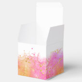 エレガント金ゴールド及びピンク結婚式の引き出物箱 フェイバーボックス (オープン)