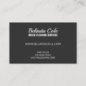 エレガント金ゴールド及び炭洗浄(ばちゃばちゃ)跳ねる 名刺 (裏面)