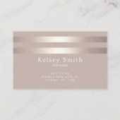 エレガント金ゴールド及び青銅アポイントメントカード 名刺 (裏面)