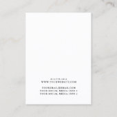 エレガント金ゴールド及び黒イヤリング表示カード 名刺 (裏面)