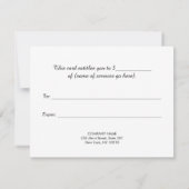 エレガント金ゴールド及び黒ストライプの贈与証 (裏面)