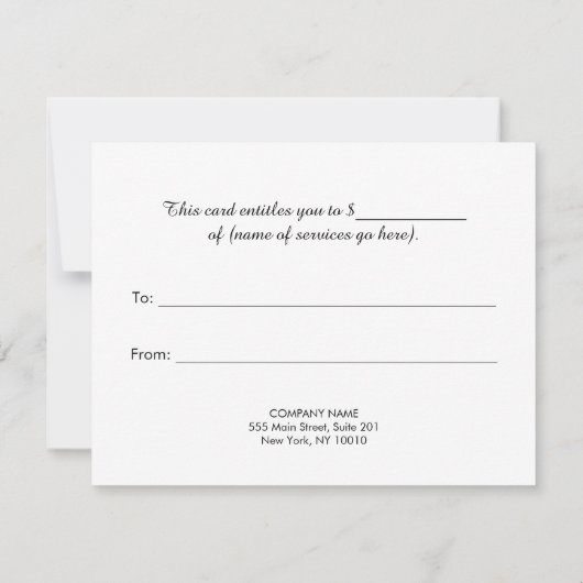 エレガント金ゴールド及び黒ストライプの贈与証 (裏面)