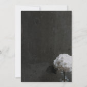 エレガント金ゴールド及び黒フローラ結婚式招待状 招待状 (裏面)