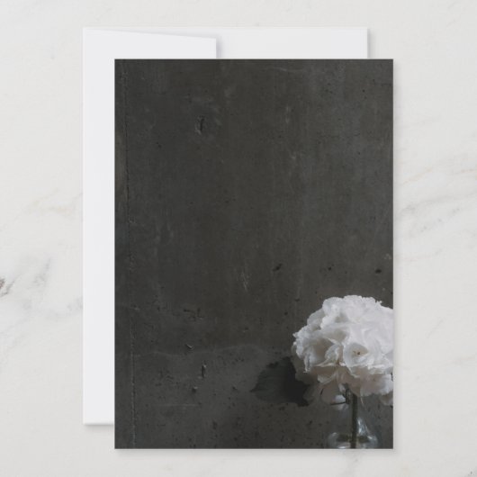 エレガント金ゴールド及び黒フローラ結婚式招待状 招待状 (裏面)