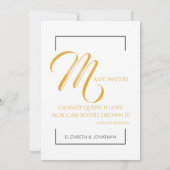 エレガント金ゴールド台本と黒聖なる書物、 経典宗教 招待状 (裏面)