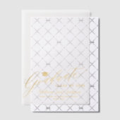 エレガント金ゴールド台本の学校クラス ベラム紙招待状 (オフセット (招待状))