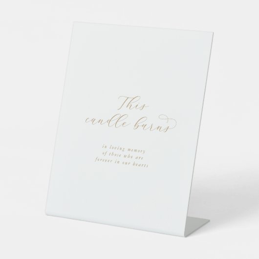 エレガント金ゴールド台本キャンドルバ結婚ーンズ記念 台座サイン (正面)