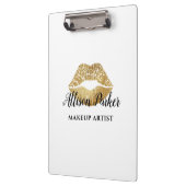 エレガント金ゴールド唇メイクアップアーティスト クリップボード (左)