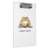 エレガント金ゴールド唇メイクアップアーティスト クリップボード (右)