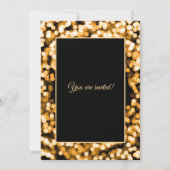 エレガント金ゴールド大晦日の灯り 招待状 (裏面)